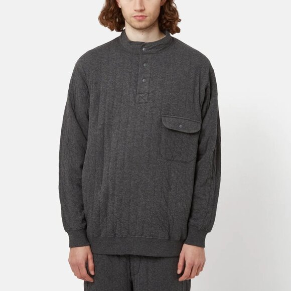 Snow Peak Natural Warm Stretch Men's Pullover Grey - Picture 1 of 8